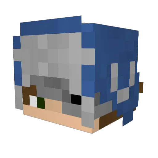 Item104 Minecraft avatar head, 3D render