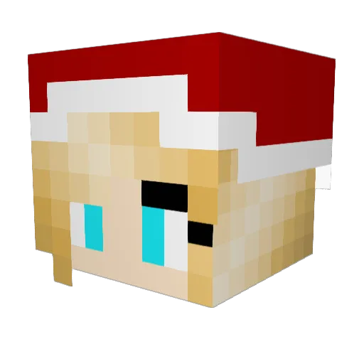 Ithakaking Minecraft avatar head, 3D render