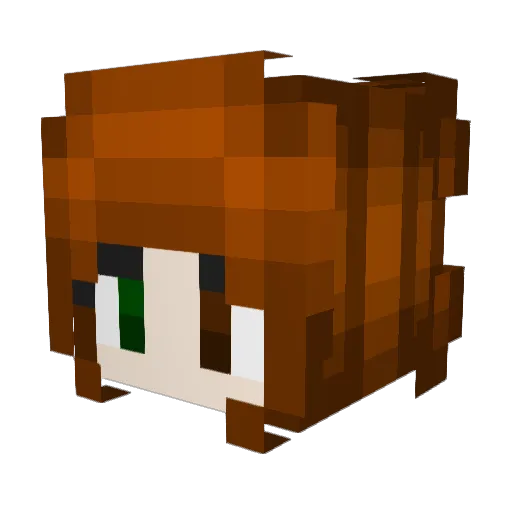 Ithaqua Minecraft avatar head, 3D render