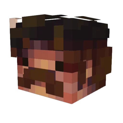 Ithealis Minecraft avatar head, 3D render