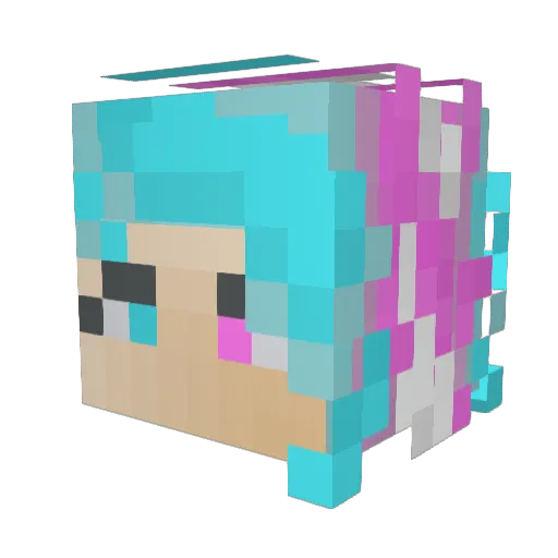 Itherael Minecraft avatar head, 3D render
