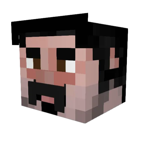 Ithinkimcarlos Minecraft avatar head, 3D render