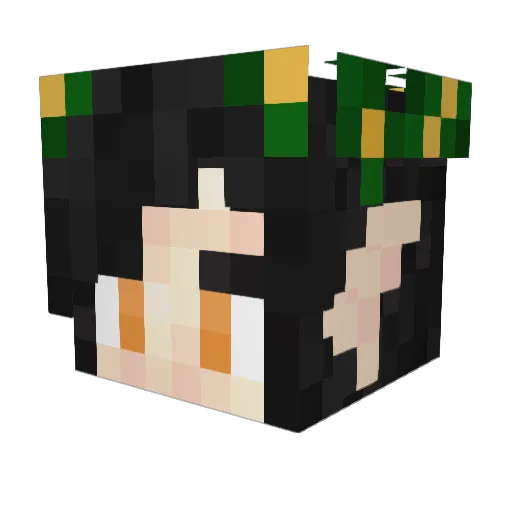 Itieerae Minecraft avatar head, 3D render