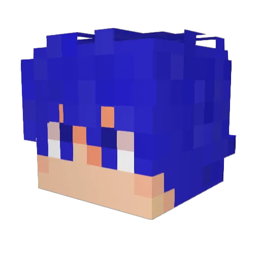Itim_19 Minecraft avatar head, 3D render