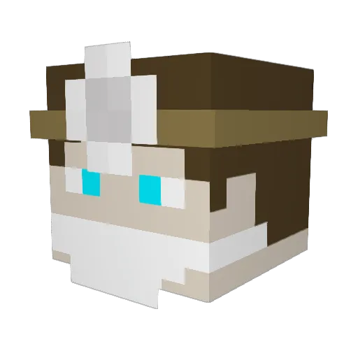 Itinok Minecraft avatar head, 3D render