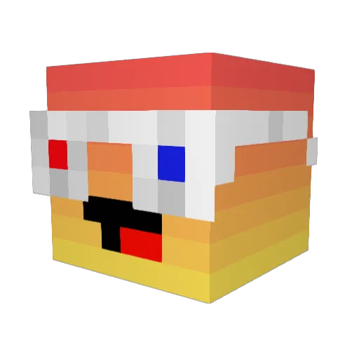 Itiszappy Minecraft avatar head, 3D render