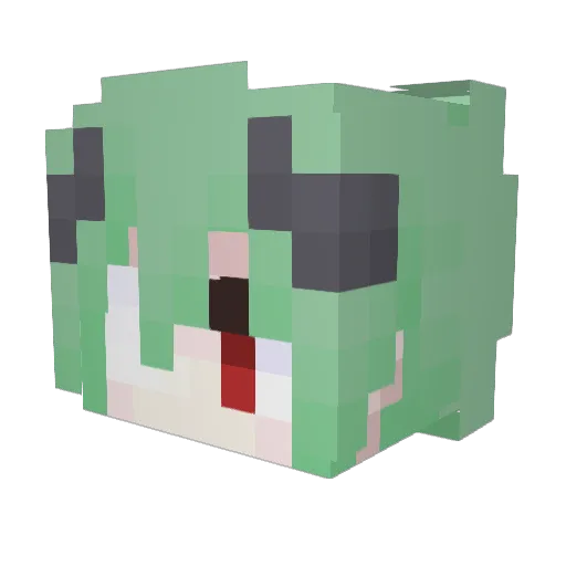 Itlinly Minecraft avatar head, 3D render