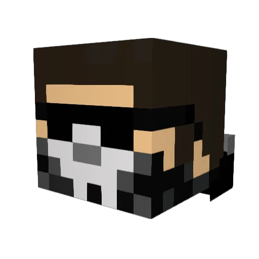 Itnamin Minecraft avatar head, 3D render