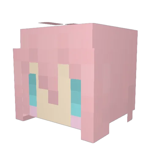 Itomen07 Minecraft avatar head, 3D render