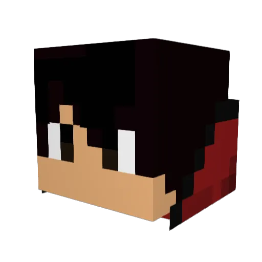 Itravieeeee Minecraft avatar head, 3D render