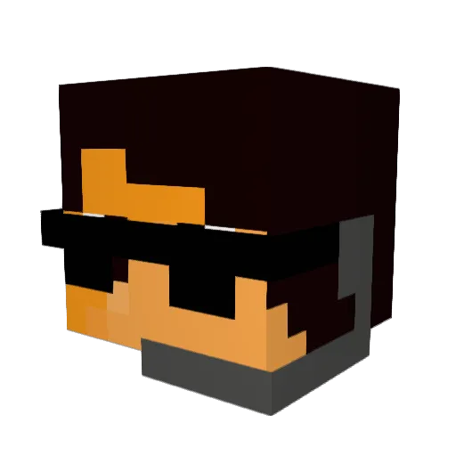 Its4nDr01d Minecraft avatar head, 3D render