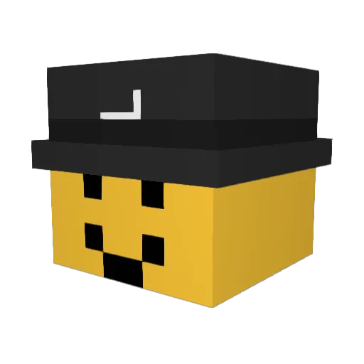 Its5RoSe Minecraft avatar head, 3D render