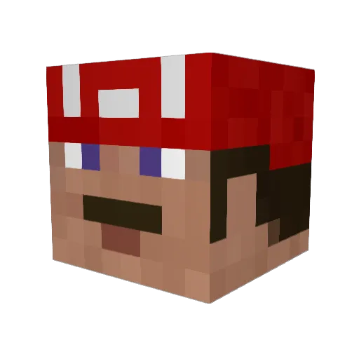 ItsABully Minecraft avatar head, 3D render