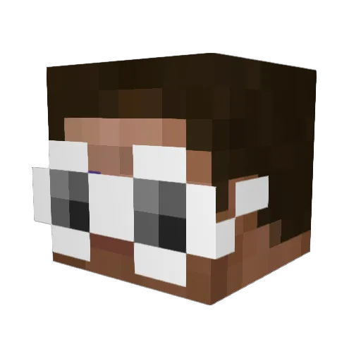 ItsAamon Minecraft avatar head, 3D render