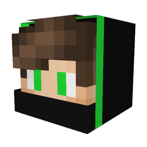 ItsAdosYT Minecraft avatar head, 3D render