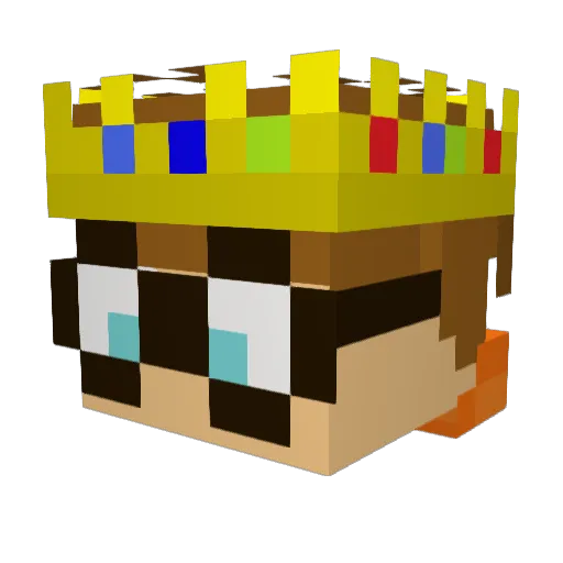 ItsAfro Minecraft avatar head, 3D render