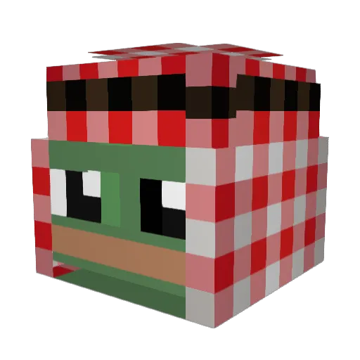 ItsAito Minecraft avatar head, 3D render