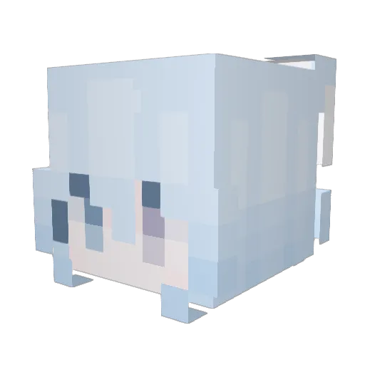 ItsAlezz Minecraft avatar head, 3D render