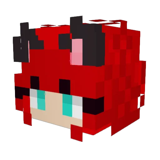 ItsAllirae Minecraft avatar head, 3D render