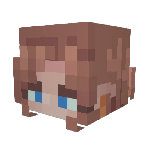 ItsAluu Minecraft avatar head, 3D render