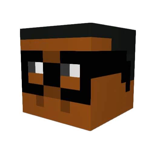 ItsAmaru Minecraft avatar head, 3D render