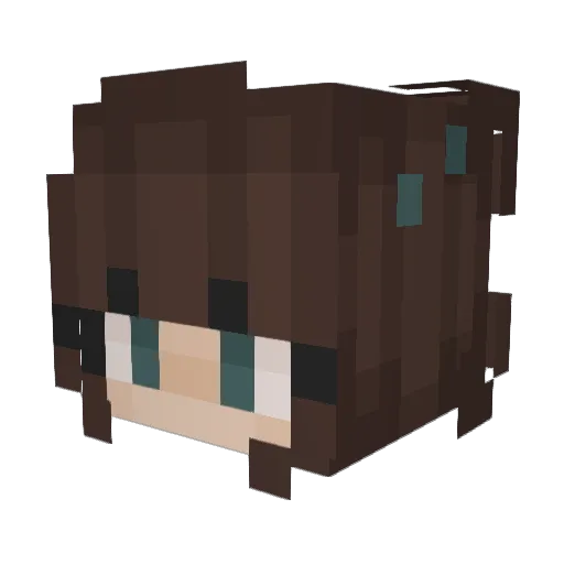 ItsAnn Minecraft avatar head, 3D render