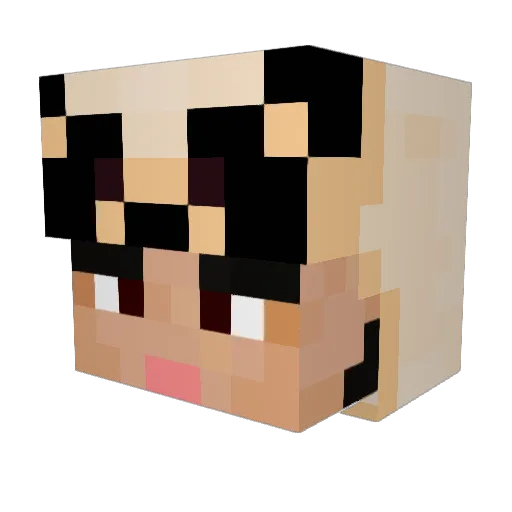 ItsAnne Minecraft avatar head, 3D render