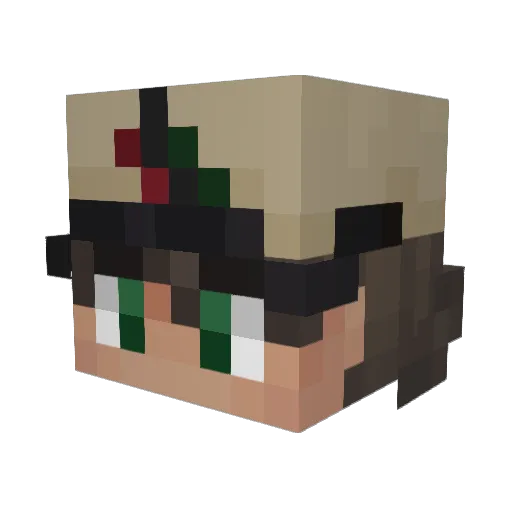 ItsArceus Minecraft avatar head, 3D render