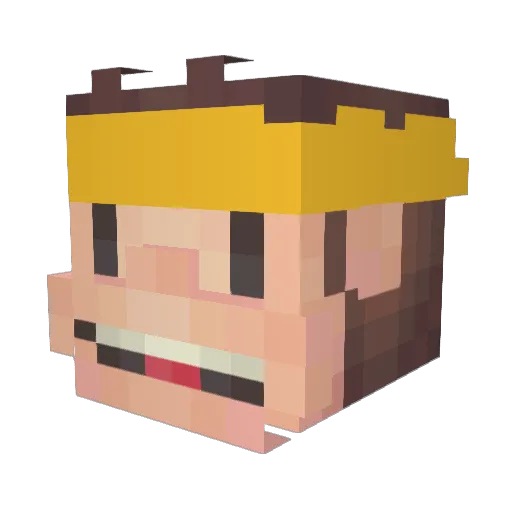 ItsArkn Minecraft avatar head, 3D render