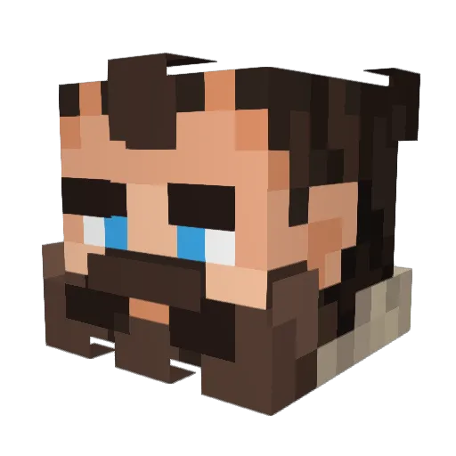 ItsArrowJ Minecraft avatar head, 3D render