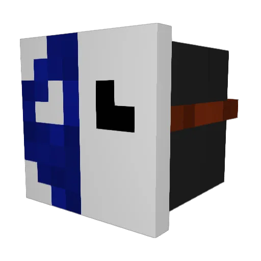 ItsAuxilary Minecraft avatar head, 3D render