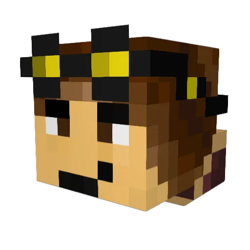 ItsAxien Minecraft avatar head, 3D render