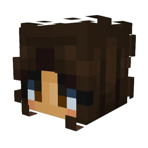 ItsAzian Minecraft avatar head, 3D render
