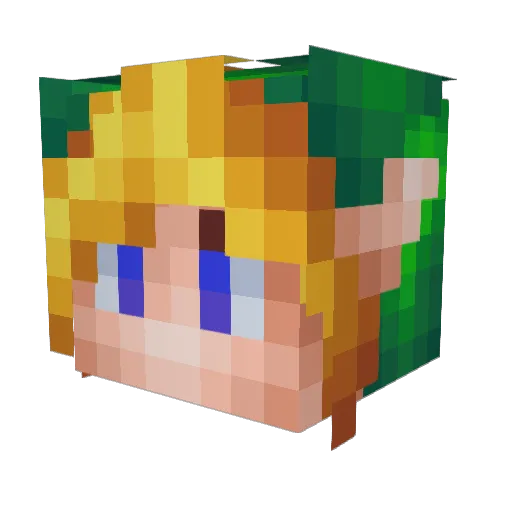 ItsAznlol Minecraft avatar head, 3D render