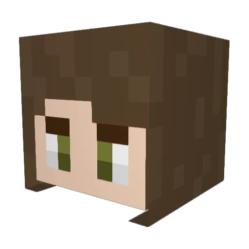 ItsBakaCore Minecraft avatar head, 3D render