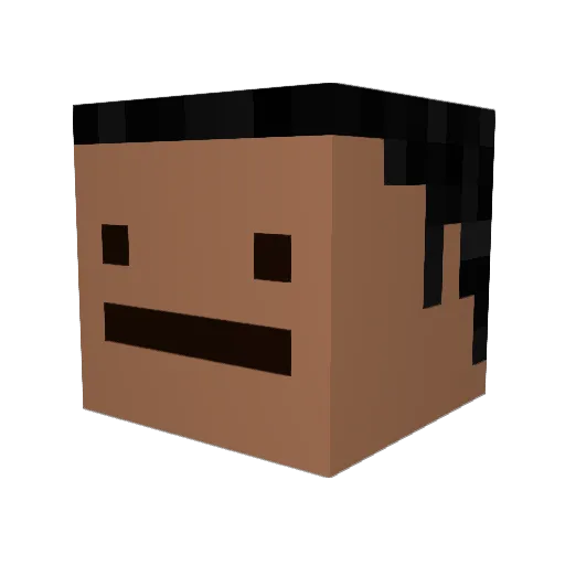ItsBarackOboma Minecraft avatar head, 3D render