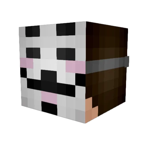 ItsBas Minecraft avatar head, 3D render