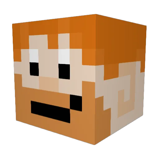 ItsBeagz Minecraft avatar head, 3D render