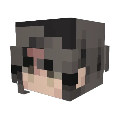 ItsBeaniez Minecraft avatar head, 3D render