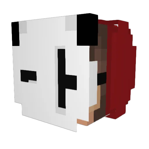ItsBiirdy Minecraft avatar head, 3D render