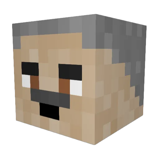 ItsBillWills Minecraft avatar head, 3D render