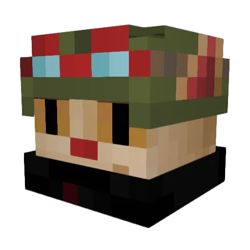 ItsBilliam Minecraft avatar head, 3D render