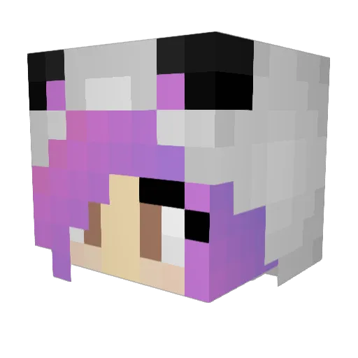 ItsBlackAngel Minecraft avatar head, 3D render