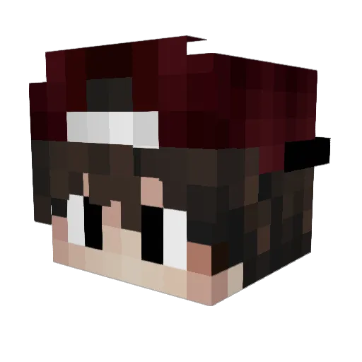ItsBlockFighter Minecraft avatar head, 3D render