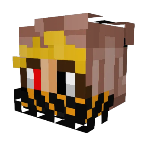 ItsBluesii Minecraft avatar head, 3D render