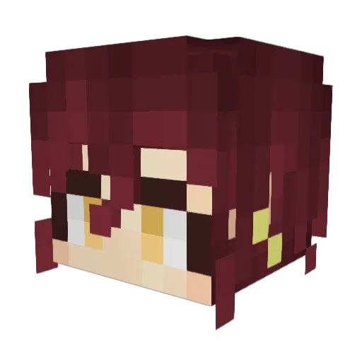 ItsBonnieBabe Minecraft avatar head, 3D render