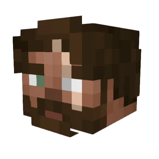 ItsBopp Minecraft avatar head, 3D render