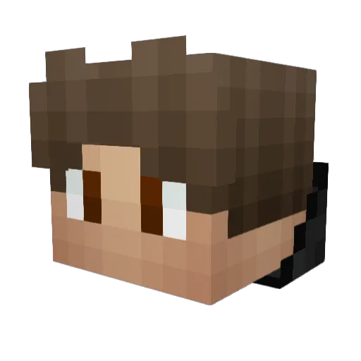 ItsBrockWillie Minecraft avatar head, 3D render