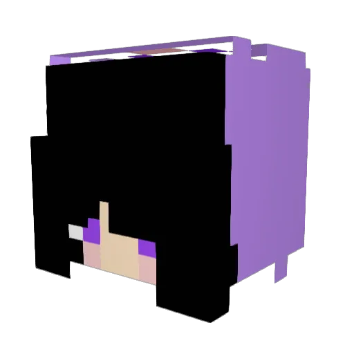 ItsBunniChan Minecraft avatar head, 3D render