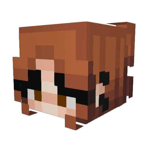 ItsBunnyBaby Minecraft avatar head, 3D render